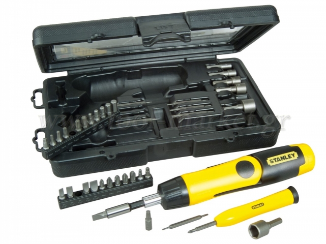 Hand Tools - Stanley - Set screwdriver ratchet and noses 25 pcs.