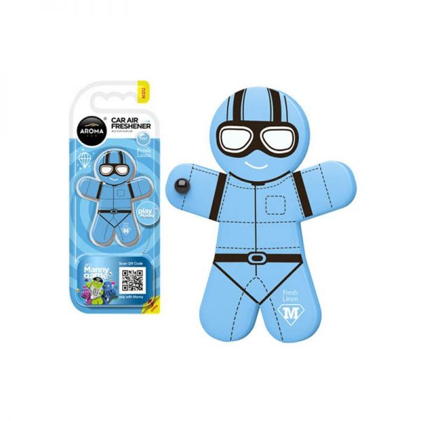 Auto - Moto Care Products - Αρωματικό Αυτοκινήτου Κρεμαστό Manny Aroma Με Άρωμα Fresh Linen