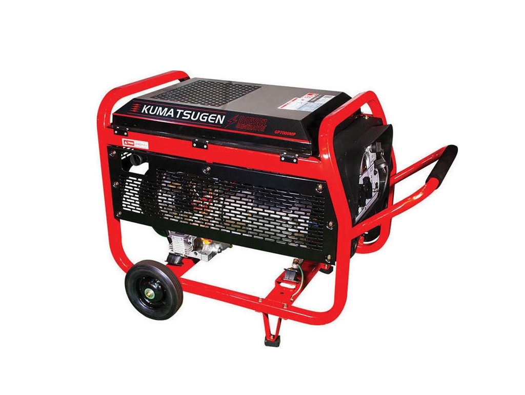 Kumatsugen Diesel Generator with starter battery and wheels