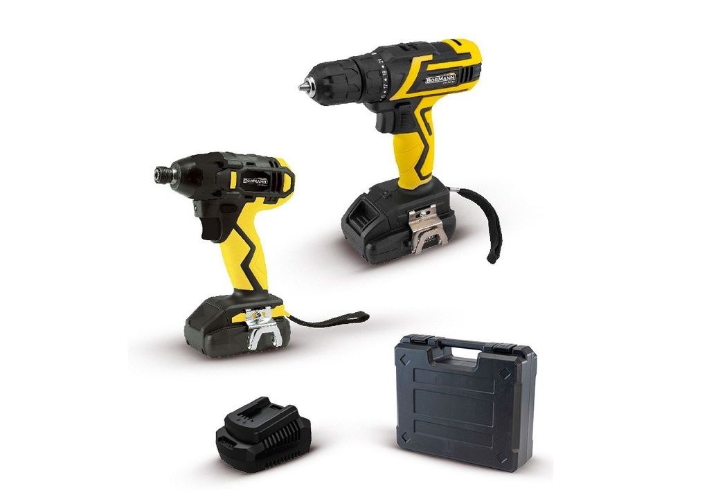 Cordless Power Tools - Bormann Σετ Δραπανοκατσάβιδο & Κατσαβίδι 20V με 2 Μπαταρίες 2Ah και Θήκη BCD2610