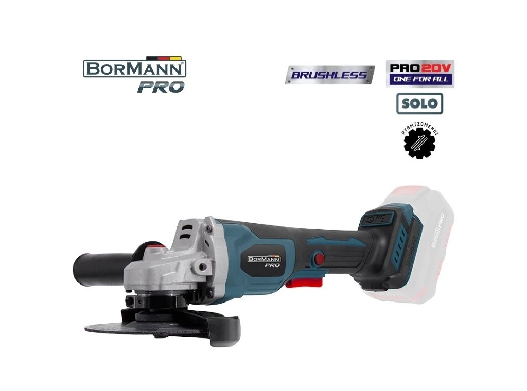 Εργαλεία μπαταρίας - BORMANN Pro BBP3650 Γωνιακός Τροχός Brushless Ρυθμιζόμενος 20V,Li-Ion, SOLO
