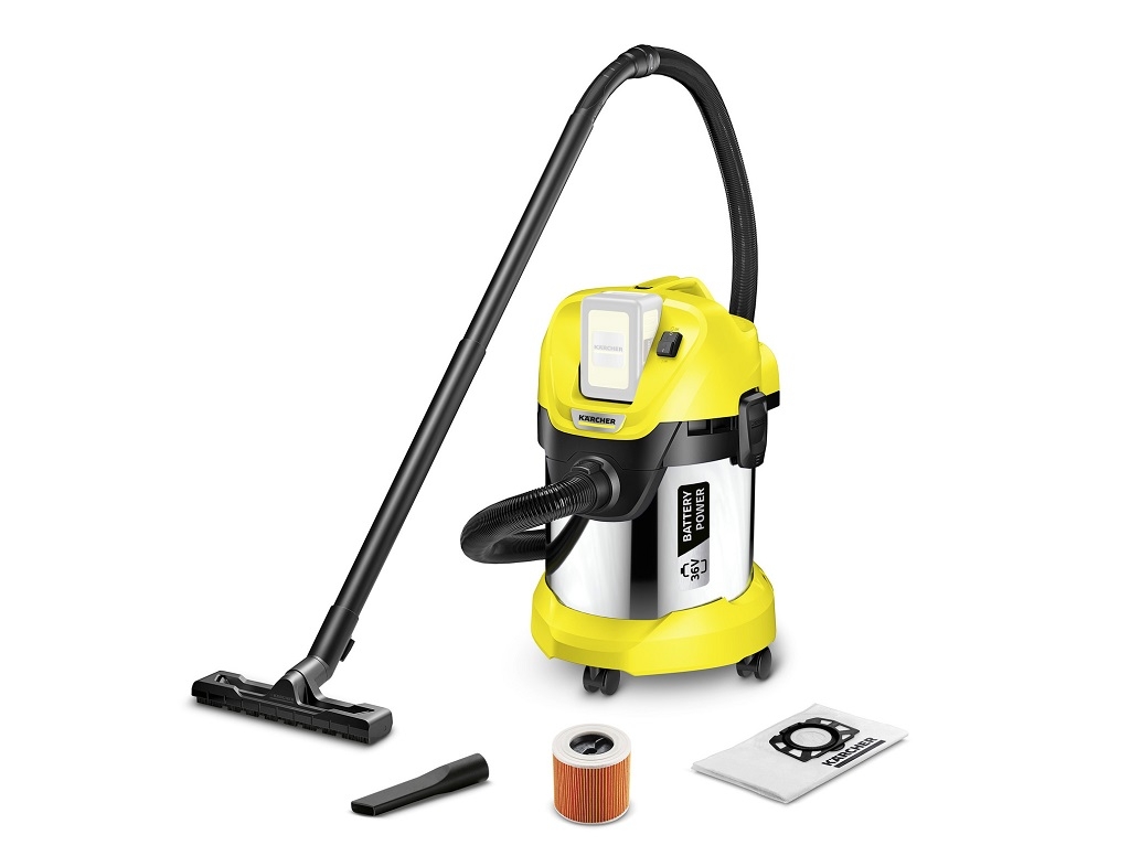 Home - Countryside - Karcher Σκούπα υγρής και ξηρής αναρρόφησης μπαταρίας WD 3 Premium Battery SOLO