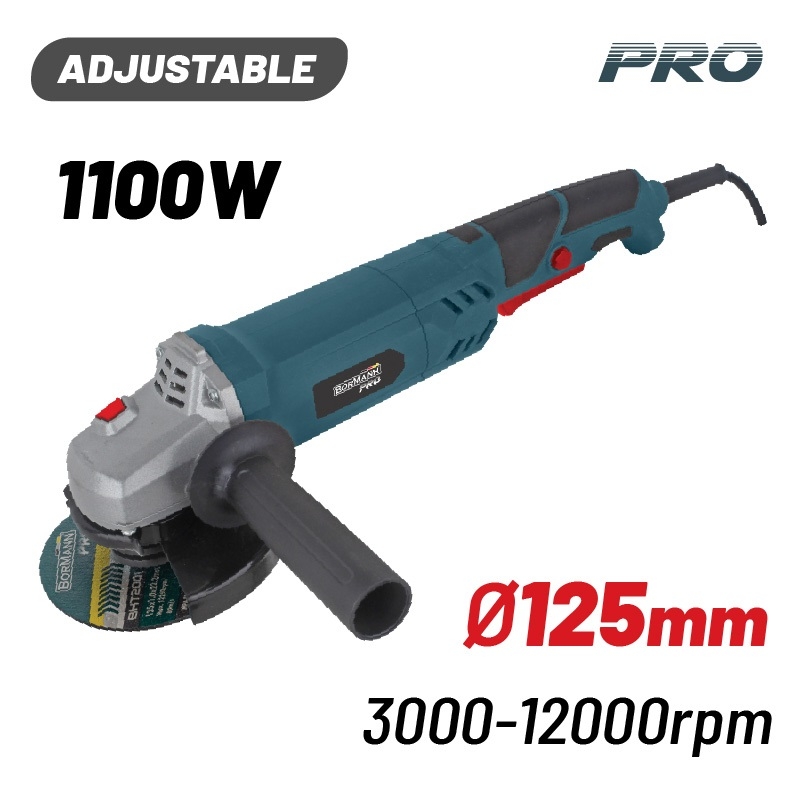 Electrical Power Tools - BORMANN Pro BAG1105 Τροχός Ρυθμιζόμενος 1100W,Φ125mm,3000-12000rpm