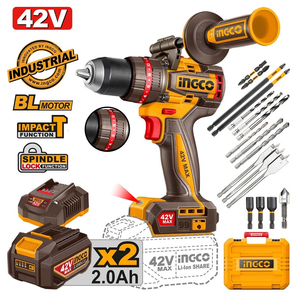 Cordless Power Tools - Κρουστικό Δραπανοκατσάβιδο Compact Μπαταρίας 42V Li-Ion 99Nm