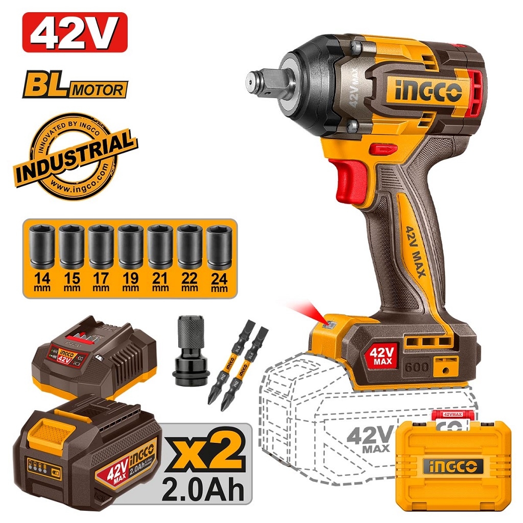 Εργαλεία μπαταρίας - Μπουλονόκλειδο Κρουστικό Μπαταρίας 42V Li-Ion 600-750Nm