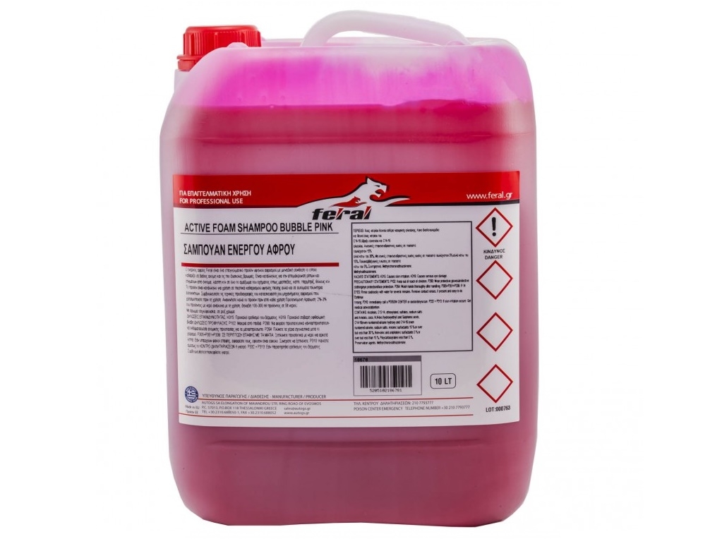 Auto - Moto Care Products - Feral - Active Foam Shampoo Bubble Pink Professional 10t 18678