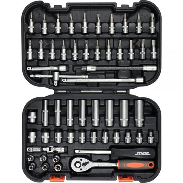 Hand Tools - ΚΑΣΕΤΙΝΑ ΚΑΡΥΔΑΚΙΑ 1/4" ΣΕΤ 56ΤΜΧ. STHOR 58643