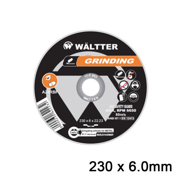 Accessories - Consumables - Δίσκος Λείανσης Σιδήρου / INOX WALTTER 230x6.0mm