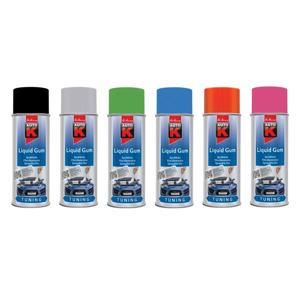 Auto - Moto Care Products - Kwasny Group AutoK 233253 SPRAY ΒΑΦΗΣ ΣΕ ΦΙΛΜ "LIQUID GUM, ΡΟΖ (ΝΕΟΝ) - 400ML