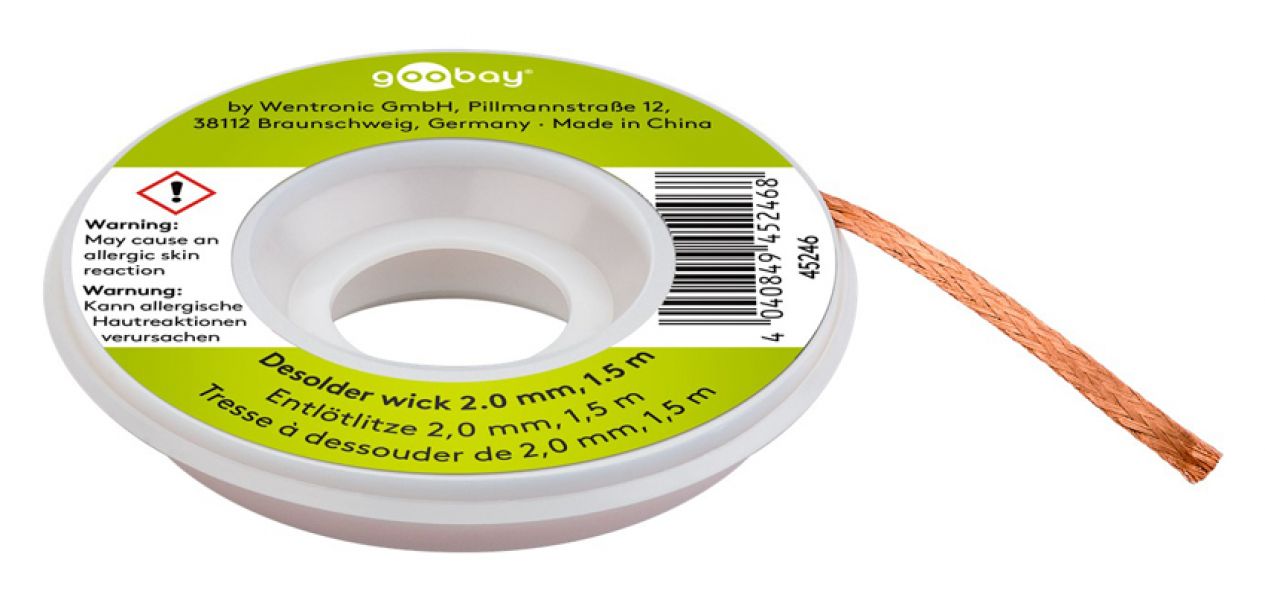 GOOBAY ταινία αποκόλλησης από χαλκό 45246, 2.0mm, 1.5m - Πιστόλια θερμού αέρα/θερμής κόλλας - Κολλητήρια - Tσερκομηχανές GOOBAY ταινία αποκόλλησης από χαλκό 45246, 2.0mm, 1.5m - Πιστόλια θερμού αέρα/θερμής κόλλας - Κολλητήρια - Tσερκομηχανές
