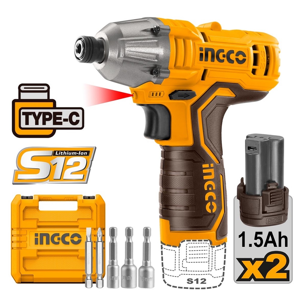 Cordless Power Tools - Παλμικό Κατσαβίδι Μπαταρίας 12V Li-Ion USB Type-C