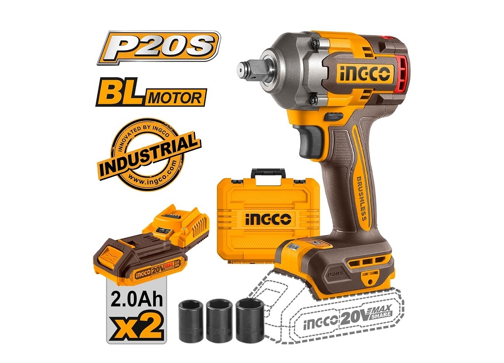 Cordless Power Tools - Μπουλονόκλειδο Κρουστικό Μπαταρίας 20V Li-Ion 400-550Nm