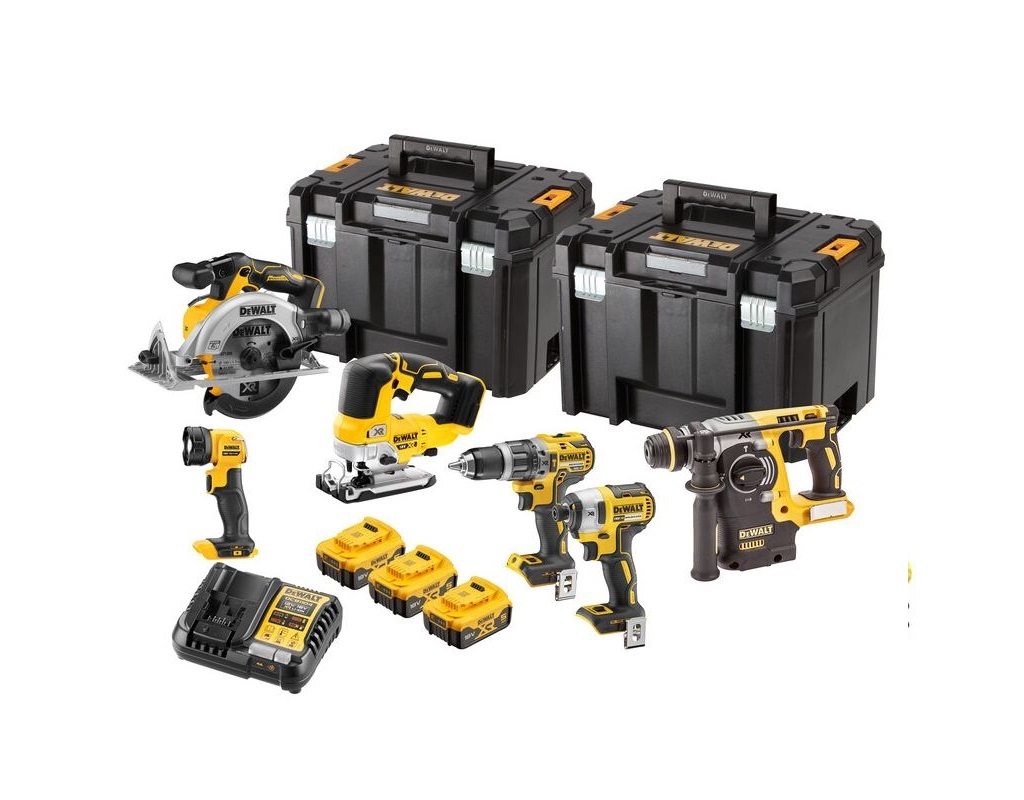 Εργαλεία μπαταρίας - Dewalt Σετ 6 Εργαλειων 18V Xr Brushless Combo Kit