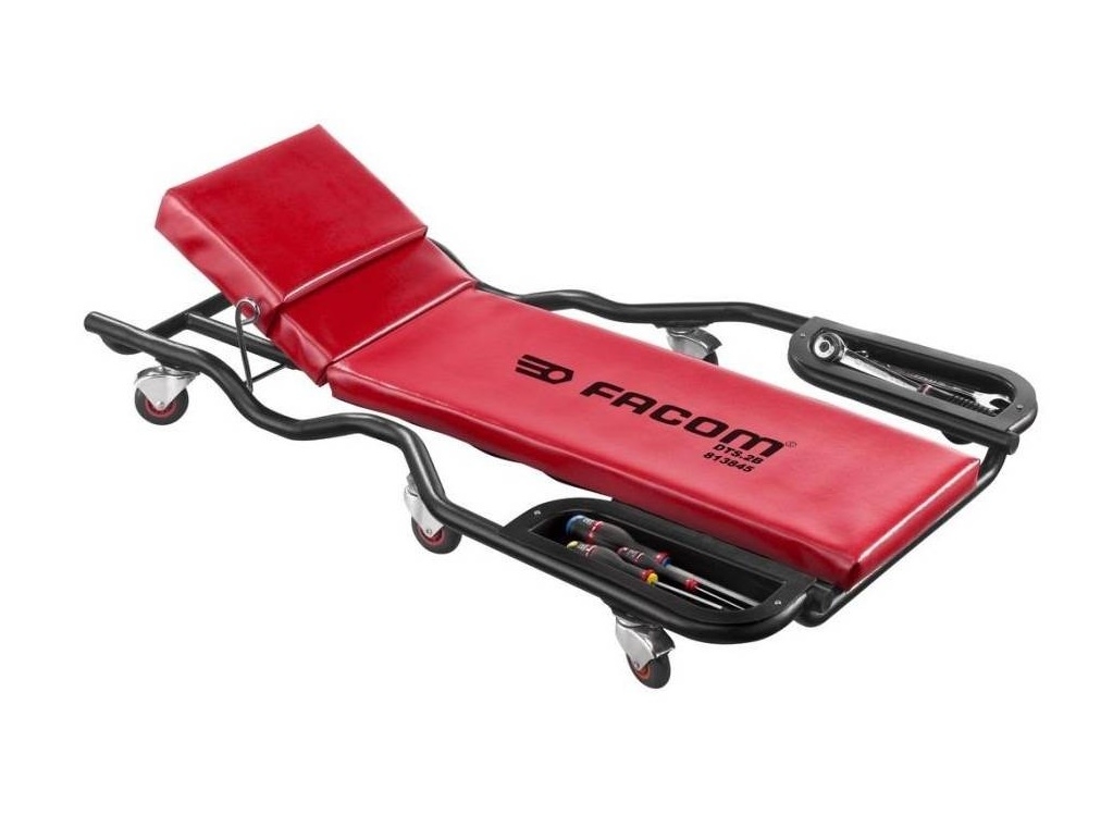 Εργαλεία Auto - Moto - Facom - Τροχήλατη ξαπλώστρα συνεργείου με θήκες