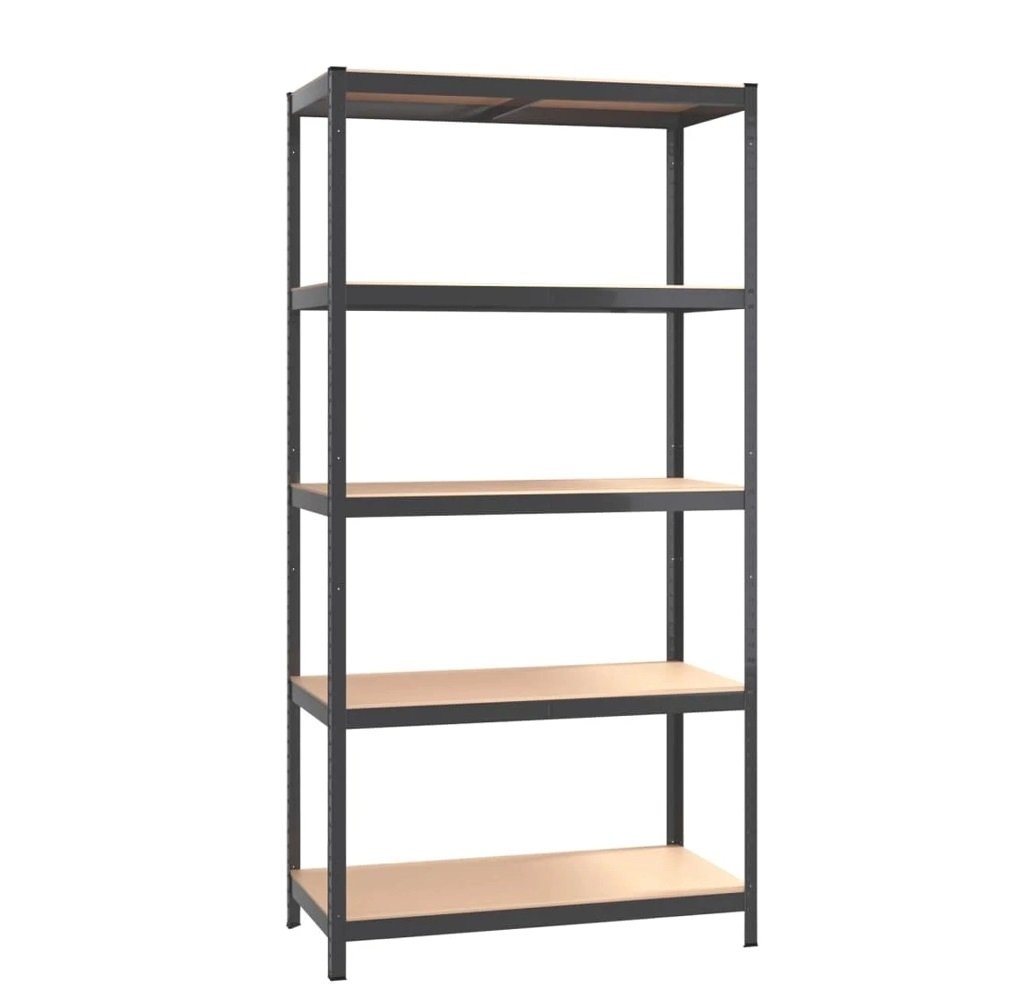 HOME USE μεταλλική ραφιέρα HUH-0199 με 5 ράφια, 90x40x180cm, μαύρη - Ραφιέρες HOME USE μεταλλική ραφιέρα HUH-0199 με 5 ράφια, 90x40x180cm, μαύρη - Ραφιέρες
