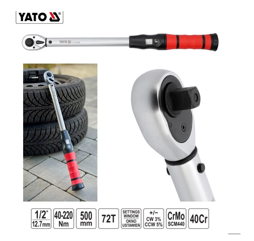 Hand Tools - ΔΥΝΑΜΟΚΛΕΙΔΟ 1/2 40-220NM YT-07696