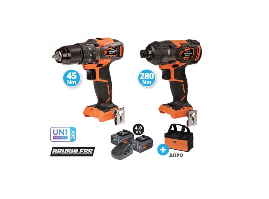 Cordless Power Tools - Krausmann - Drill Set 20V with 2 5Ah Batteries and Case