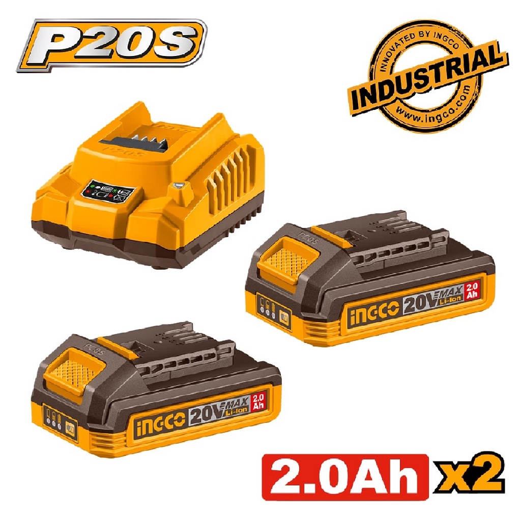 Εξαρτήματα - Αναλώσιμα - Μπαταρίες 2 τεμ. 2.0Ah + 1 τεμ. Φορτιστής 2Α Σετ 3 τεμ.