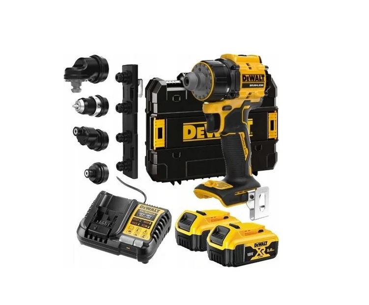 Cordless Power Tools - Dewalt DCD803P2T Κρουστικό Δραπανοκατσάβιδο Πολλαπλών Κεφαλών 18V 2x5Ah