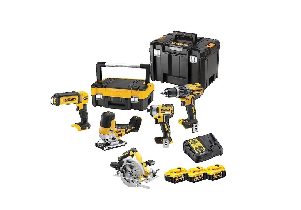Cordless Power Tools - Dewalt DCK500P3T Σετ Κρουστικό Δραπ/νο + Παλμικό Κατσαβίδι Δισκοπρίονο18V 5.0Ah XR ΚΙΤ