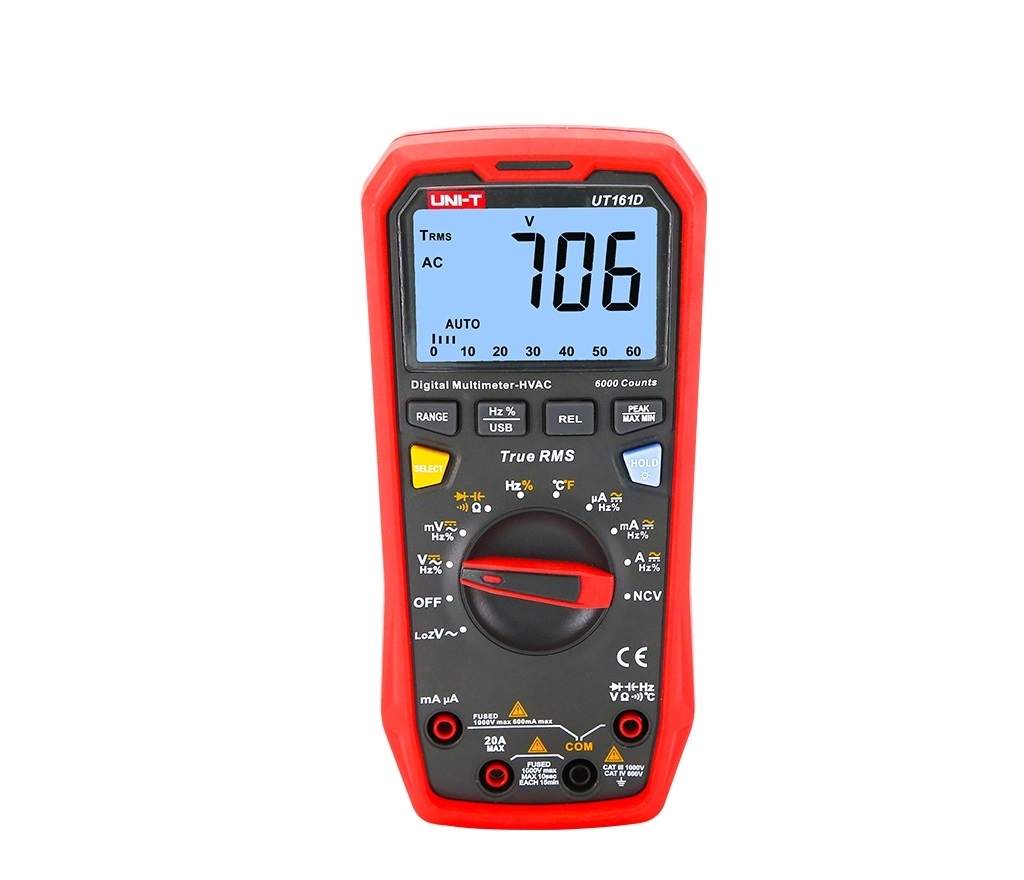 UNI-T ψηφιακό πολύμετρο UT161D, 1000V AC/DC, NCV, True RMS - Electrician Tools UNI-T ψηφιακό πολύμετρο UT161D, 1000V AC/DC, NCV, True RMS - Electrician Tools