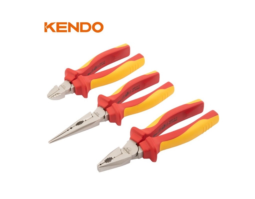 Hand Tools - Kendo 85134 Σετ Πένσες Ηλεκτρολόγου 1000V VDE 3TMX