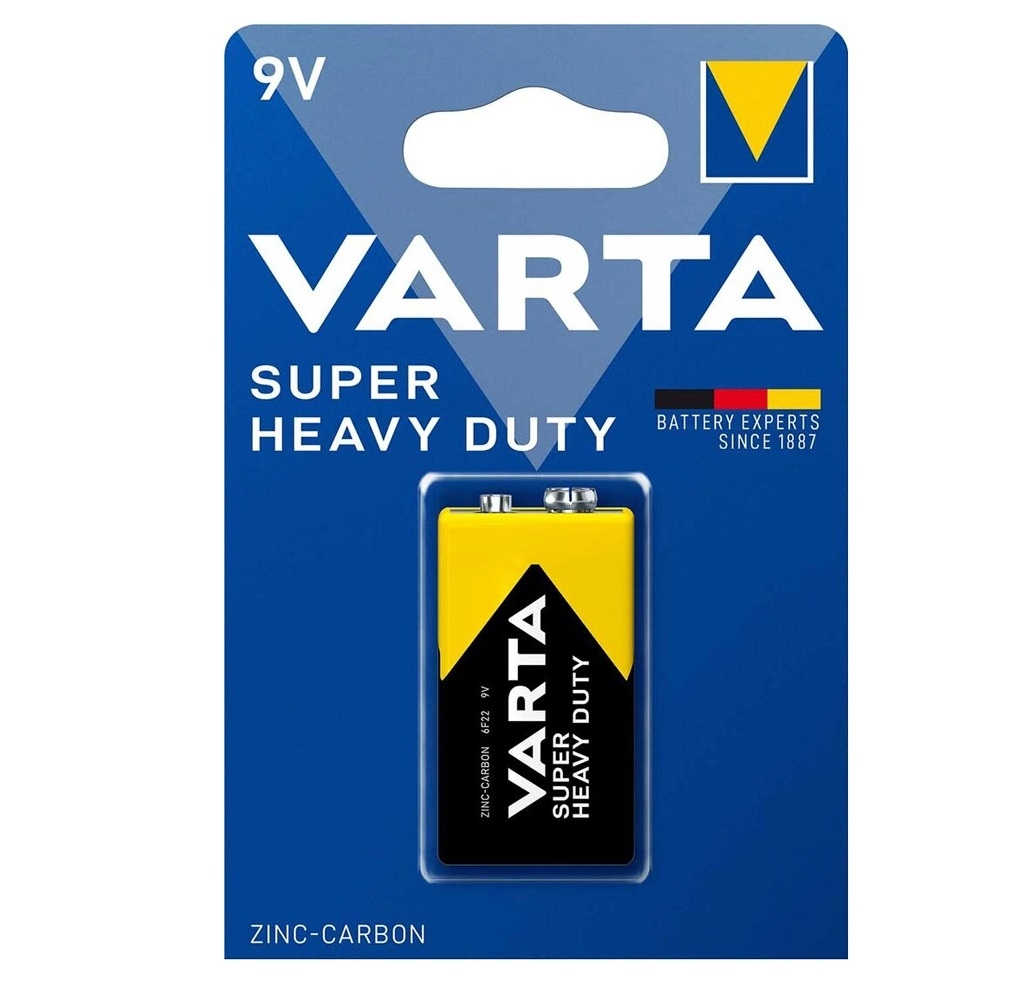VARTA μπαταρία Zinc Carbon Super Heavy Duty, 9V, 1τμχ - Alkaline / Rechargeable batteries VARTA μπαταρία Zinc Carbon Super Heavy Duty, 9V, 1τμχ - Alkaline / Rechargeable batteries