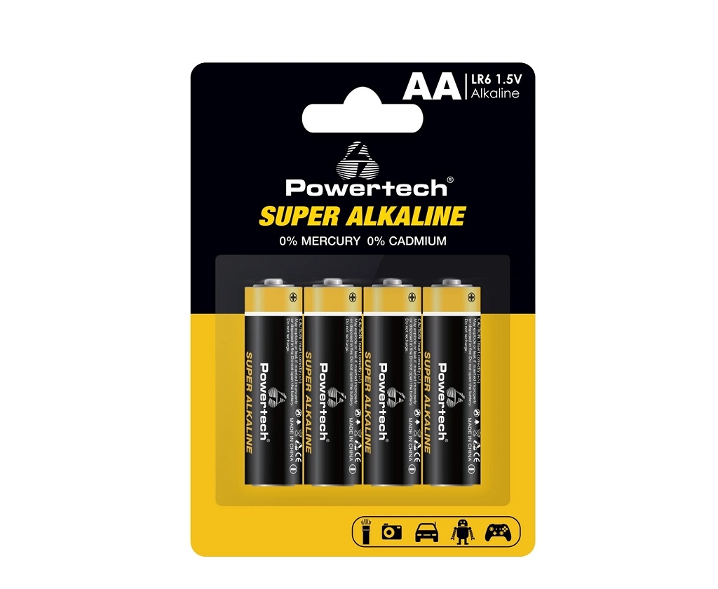 POWERTECH αλκαλικές μπαταρίες Super Alkaline PT-1214, AA, 1.5V, 4τμχ - Alkaline / Rechargeable batteries POWERTECH αλκαλικές μπαταρίες Super Alkaline PT-1214, AA, 1.5V, 4τμχ - Alkaline / Rechargeable batteries