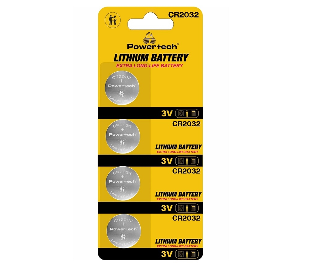 POWERTECH μπαταρίες λιθίου PT-1210, CR2032, 3V, 4τμχ - Alkaline / Rechargeable batteries POWERTECH μπαταρίες λιθίου PT-1210, CR2032, 3V, 4τμχ - Alkaline / Rechargeable batteries