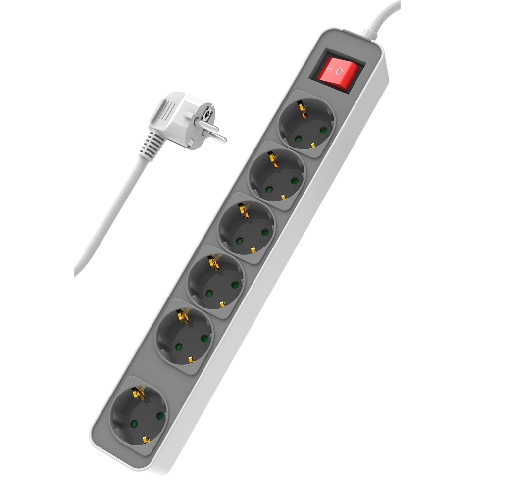 POWERTECH πολύπριζο ασφαλείας PT-1058, 6x schuko, 16A, 1.4m, λευκό - Προβολείς - Πολύπριζα - Μπαλαντέζες POWERTECH πολύπριζο ασφαλείας PT-1058, 6x schuko, 16A, 1.4m, λευκό - Προβολείς - Πολύπριζα - Μπαλαντέζες