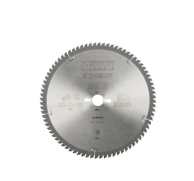 Accessories - Consumables - Dewalt DT4283 Δίσκος Σταθερών Δισκοπρίoνων 305 Χ 30 Χ 80T TCG -5° 2.6 1.8