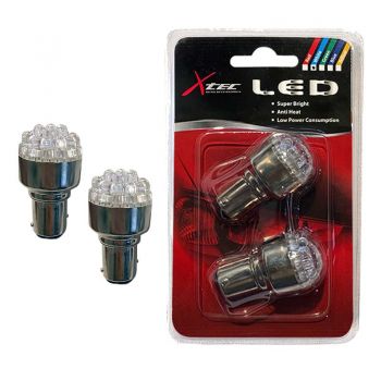 Λάμπες Led 1157 / BAY15D / S25 P21/5W 12V Double White 6000k X-Tec 2 Pieces - Headlights - Xenon - Bulbs