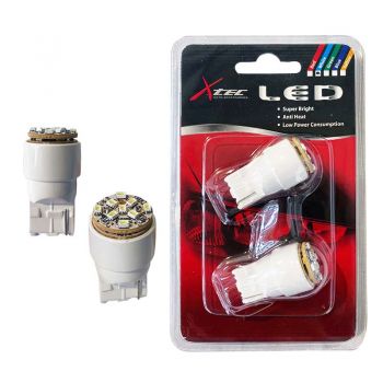 Λάμπες Led T20 12V W21W / 7440 15SMD Λευκό Φως X-Tec 2 Τεμάχια - Headlights - Xenon - Bulbs