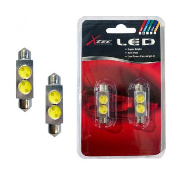 Λάμπες Led C5W SV8.5-8 41mm 12volt 2 HP-SMD 6000k X-Tec 2 Τεμάχια - Headlights - Xenon - Bulbs