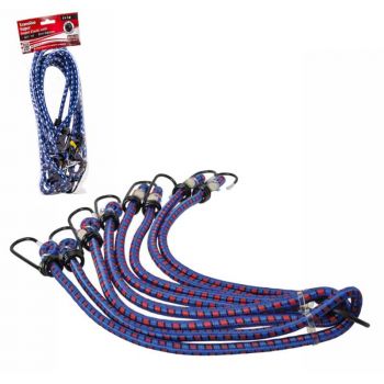Χταπόδια Πρόσδεσης Ελαστικά Με Μεταλλικό Γάντζο 8mm x 1m Σετ 4 Τεμάχια - Padlocks - Slings - Octopus