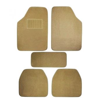 Πατάκια Αυτοκινήτου Universal Μοκέτα Luxury Μπεζ 5 Τεμάχια - Caps - Mats