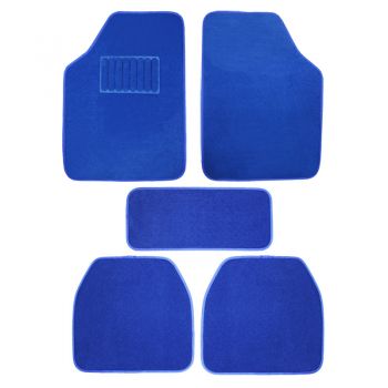 Πατάκια Αυτοκινήτου Universal Μοκέτα Luxury Μπλε 5 Τεμάχια - Caps - Mats