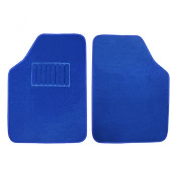 Πατάκια Αυτοκινήτου Universal Μοκέτα Luxury Μπλε 2 Τεμάχια - Caps - Mats