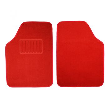 Πατάκια Αυτοκινήτου Universal Μοκέτα Luxury Κόκκινο 2 Τεμάχια - Caps - Mats