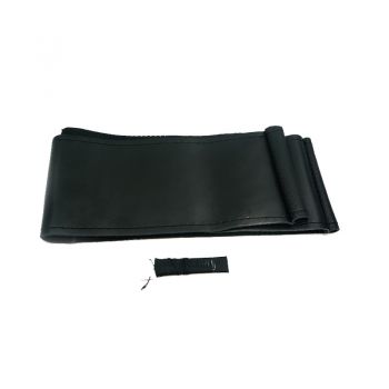 Κάλυμμα Τιμονιού Φορτηγού Δερμάτινο Ραφτό Μαύρο 45cm - Steering wheel covers