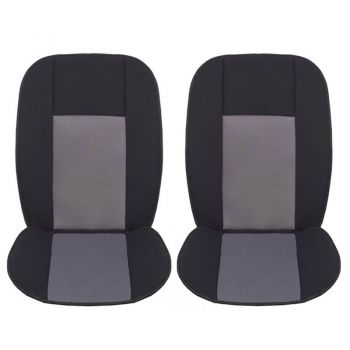 Πλατοκαθίσματα Αυτοκινήτου Μπροστινά Trendy Μαύρο/Γκρι Υφασμά 2 Τεμάχια - Cases - Stands - Covers