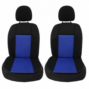 Πλατοκαθίσματα Αυτοκινήτου Μπροστινά Trendy Μαύρο/Μπλε Υφασμά 2 Τεμάχια - Cases - Stands - Covers