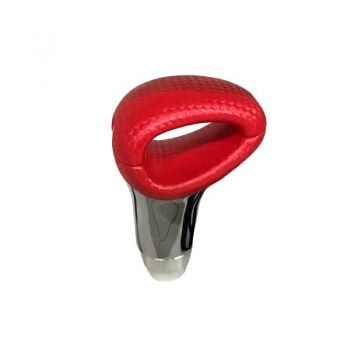 Πόμολο Λεβιέ Ταχυτήτων Universal Κόκκινο/Νίκελ Με Τρύπα Για Κανονική Όπισθεν 37020 - Gear / Handbrake levers