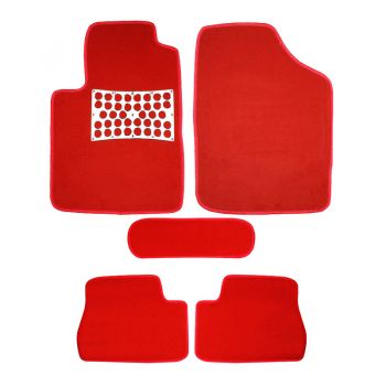 Πατάκια Αυτοκινήτου Universal Μοκέτα Passion Κόκκινο 5 Τεμάχια - Caps - Mats