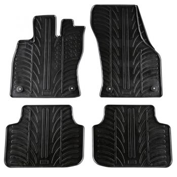 Πατάκια Αυτοκινήτου Gledring 0338 Skoda Octavia III 2013 Limousine / Estate Χειροκίνητο Μαύρο 4 Τεμάχια - Caps - Mats