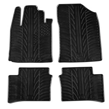 Πατάκια Αυτοκινήτου Gledring 0235 Kia Picanto 2011-2017 Μαύρο 4 Τεμάχια - Caps - Mats