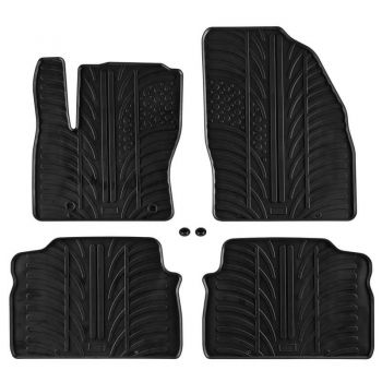 Πατάκια Αυτοκινήτου Gledring 0283 Ford C-Max 2003-2009 / Ford Kuga 2008-2011 Μαύρο 4 Τεμάχια - Caps - Mats