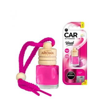 Αρωματικό Αυτοκινήτου Κρεμαστό Μπουκαλάκι Με Ξύλινο Καπάκι Aroma 6ml Με Άρωμα Τσιχλόφουσκα - Interior