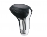 Auto GS - Universal Gear Lever Knob Black / Nickel Round For Normal Reverse 37071  - Gear / Handbrake levers