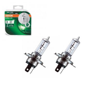 Λάμπες Αλογόνου H4 12V 60/55w Ultra Life Osram 64193ULT 2 Τεμάχια - Headlights - Xenon - Bulbs